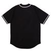 AHAJAY Mens Baseball Jersey Button Down Shirts Short Sleeve Hipster Hip Hop Sports Uniforms (XXXL) Black view 4