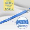 Cartman 16 Pack 1"x18" Soft Loop Motorcycle Tie Down Straps 3600lbs Load Capacity Tie-Down Loops for Secure Trailering of Bikes, ATV, Lawn Equipment, Blue view 3