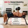 FLYBIRD Folding Flat Bench, Sturdy Lightweight and Space-saving Bench Press Flat Weight Bench, Easy to Assemble view 3