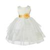 ekidsbridal Ivory Shimmering Organza Flower Girl Dresses Pageant Dress 4613S S view 1