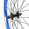 KHE BMX Front Wheel Blue Anodised 38 mm Aluminium Rim 36 Hole 10 mm 20 Inches view 2