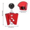 plplaaoo Anti Puncture Round Canopy Rod Top Cap, Tent Pole Tips Cap, Aluminum Alloy 90 Degree Tent Building Pole Connector Puncture Proof Ball for Camping Hiking Backpacking Tent (red) view 3