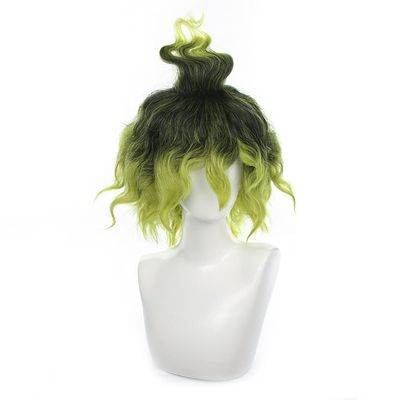 XiongXiongLe Halloween Anime Role Black Green Cosplay Wig Anime Game Women's Costume Role Playing Hair Replacement Wigs for Adult Cos Halloween Christmas Party