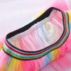 QinCiao Toddler Girls Rainbow Tutu Ballet Skirt Summer Birthday Dresses Tie Dye Rainbow 12-18 Months view 4