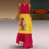 TAIZIYEAH Long Dress Spain Flag Women's Summer Casual Loose Dress Long Dress Short Sleeve for Girls Fashion Skirts 4XL view 2