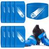 Jecery 10 Pieces Soccer Cleat Lace Cover Soccer Shoe Band Youth Adult Protector Elastic Shoe Laces Rubber Covers(Kid Size,Blue) view 1