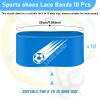 Jecery 10 Pieces Soccer Cleat Lace Cover Soccer Shoe Band Youth Adult Protector Elastic Shoe Laces Rubber Covers(Kid Size,Blue) view 2