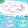 4 Packs Adult Swim Goggles Anti Fog UV Protection No Leak Pool Goggles Wide Vision Swimming Goggles with Soft Silicone Gasket Macaron Colors Swimming Glasses with Ear Plugs Nose Clip Set for Women Men view 2