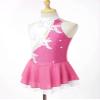 Linjinx Kids Girls Sparkly Rhinestone Figure Ice Skating Dress Sleeveless Ballet Dance Gymnastic Skirt Leotard Dancewear Pink&White 8 Years view 4