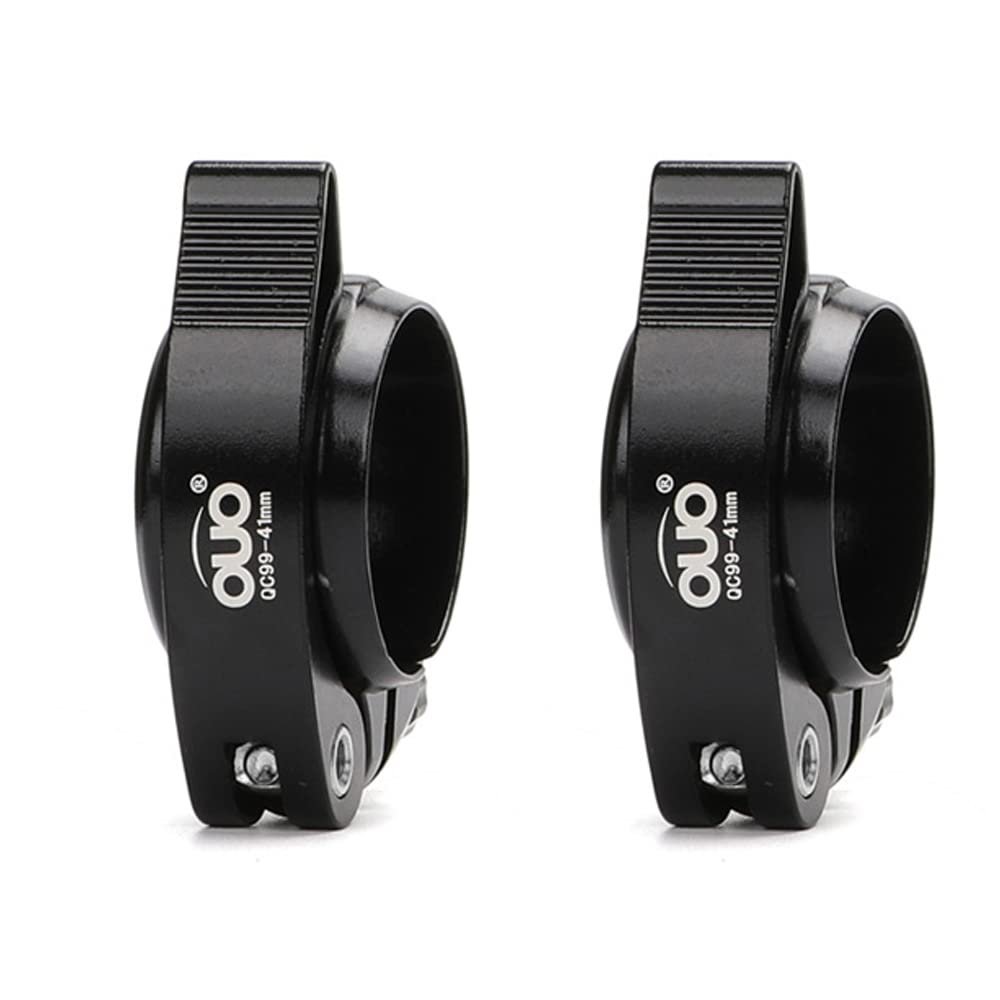 Bike Seat Post Clamp Fit for 40/41mm, Aluminium Alloy Bicycle Quick Release Seatpost Collar Seat Post Clamp for Folding Bike,Mtb,Road Bike (Black,41mm)