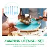 jojofuny 1set Football Themed Cutlery Set Portable Utensil Parties Picnics and Camping Includes Knives Forks Spoons Fun and Reusable Dining view 2