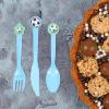 jojofuny 1set Football Themed Cutlery Set Portable Utensil Parties Picnics and Camping Includes Knives Forks Spoons Fun and Reusable Dining view 3