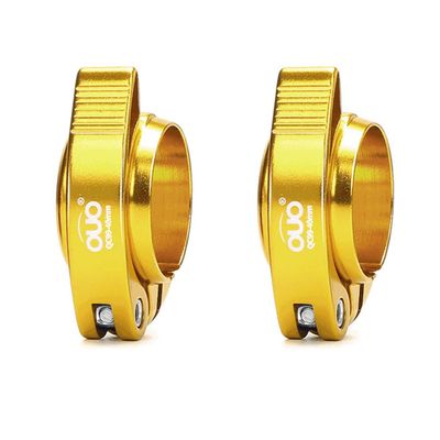 Bike Seat Post Clamp Fit for 40/41mm, Aluminium Alloy Bicycle Quick Release Seatpost Collar Seat Post Clamp for Folding Bike,Mtb,Road Bike (Gold,40mm)