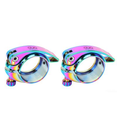 Bike Seat Post Clamp Fit for 40/41mm, Aluminium Alloy Bicycle Quick Release Seatpost Collar Seat Post Clamp for Folding Bike,Mtb,Road Bike (Colorful,41mm)
