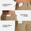 TACVASEN Men's Hiking Shorts 10" Quick Dry Lightweight Breathable Dress Outdoor Work Fishing Summer Shorts with 5 Pockets Khaki 36 view 4