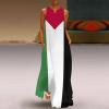 TAIZIYEAH Long Dress Palestine Flag Women's Summer Casual Loose Dress Long Dress Short Sleeve for Girls Fashion Skirts L view 2