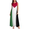 TAIZIYEAH Long Dress Palestine Flag Women's Summer Casual Loose Dress Long Dress Short Sleeve for Girls Fashion Skirts L view 3
