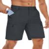 TACVASEN Men's Hiking Shorts 10" Dry Fit Lightweight Water Resistant Shorts Casual Outdoor Camping 5 Pockets Dark Grey 40 view 2
