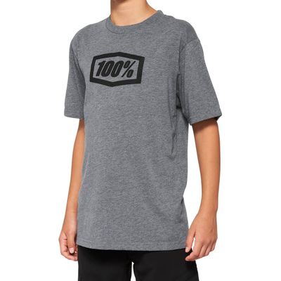 100% Big Boys' Icon Shirts,X-Large,Heather Grey