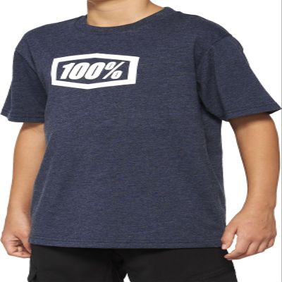 100% Big Boys' Icon Shirts,X-Large,Navy Heather
