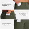 TACVASEN Men's Quick Dry Lightweight Hiking 10" Shorts Stretch Casual Outdoor Golf Work with Zipper Pockets Army Greeen 30 view 4