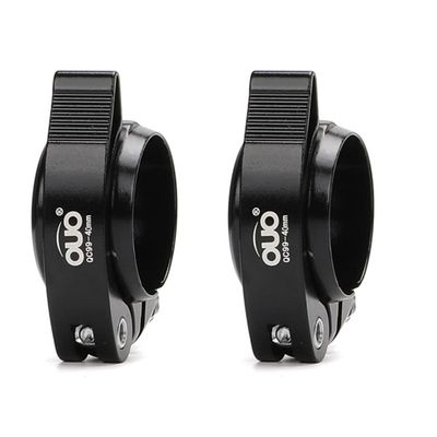 Bike Seat Post Clamp Fit for 40/41mm, Aluminium Alloy Bicycle Quick Release Seatpost Collar Seat Post Clamp for Folding Bike,Mtb,Road Bike (Black,40mm)