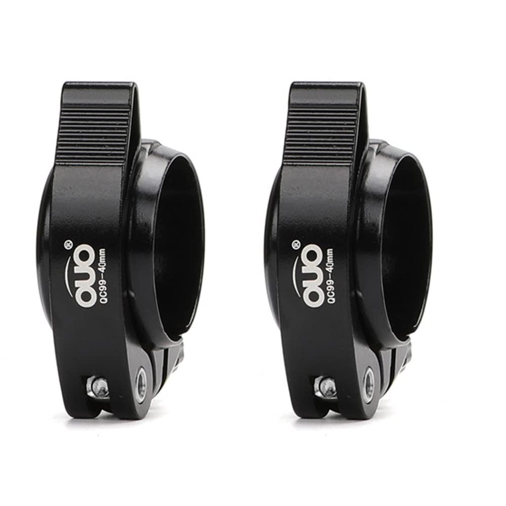 Bike Seat Post Clamp Fit for 40/41mm, Aluminium Alloy Bicycle Quick Release Seatpost Collar Seat Post Clamp for Folding Bike,Mtb,Road Bike (Black,40mm)