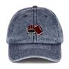 American Football hat, for Men and Women, American Football Gifts, Embroidered Unisex Vintage Cotton Twill Cap Navy view 1