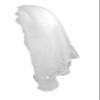 Iconikal Headband 2-Layer Wedding Mini-Veil With Flowers, White, One Size for Showers, Costumes, Cosplay view 1