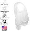 Iconikal Headband 2-Layer Wedding Mini-Veil With Flowers, White, One Size for Showers, Costumes, Cosplay view 2