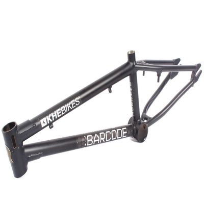 KHEbikes KHE BMX Frame Barcode 7005 Aluminium 20 Inch Matt Black Only 3,06lbs US BB