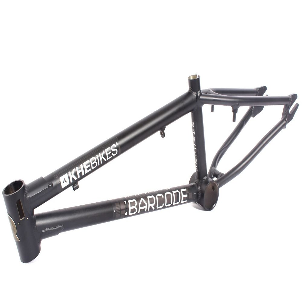 KHEbikes KHE BMX Frame Barcode 7005 Aluminium 20 Inch Matt Black Only 3,06lbs US BB