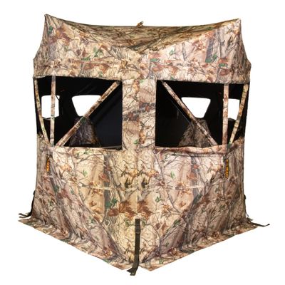 Muddy Twin Peaks Heavy-Duty Water-Resistant 2-Person Hub-Style Hunting Ground Blind, Multi (MUD-MGBTP)