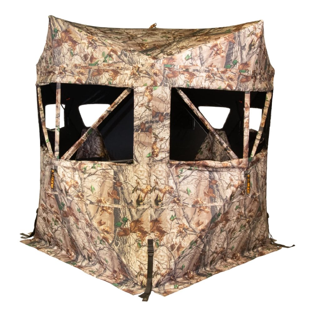 Muddy Twin Peaks Heavy-Duty Water-Resistant 2-Person Hub-Style Hunting Ground Blind, Multi (MUD-MGBTP)