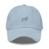 Sheltie hat, Embroidered Unisex hat, Shetland Sheepdog hat, Sheltie Gifts, Shetland Sheepdog Gifts for Men and Women. Light Blue view 1