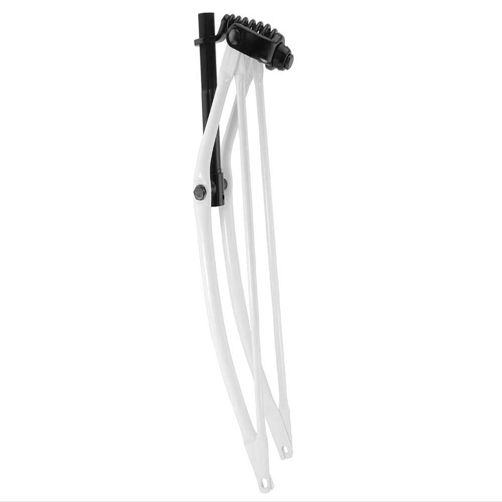 ALTALINE Bicycle Steel Plated 26" Straight Classic Spring Fork in White/Black