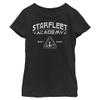 Fifth Sun Star Trek: Multiple Franchise Starfleet Academics Girls Short Sleeve Tee Shirt, Black, Large view 1