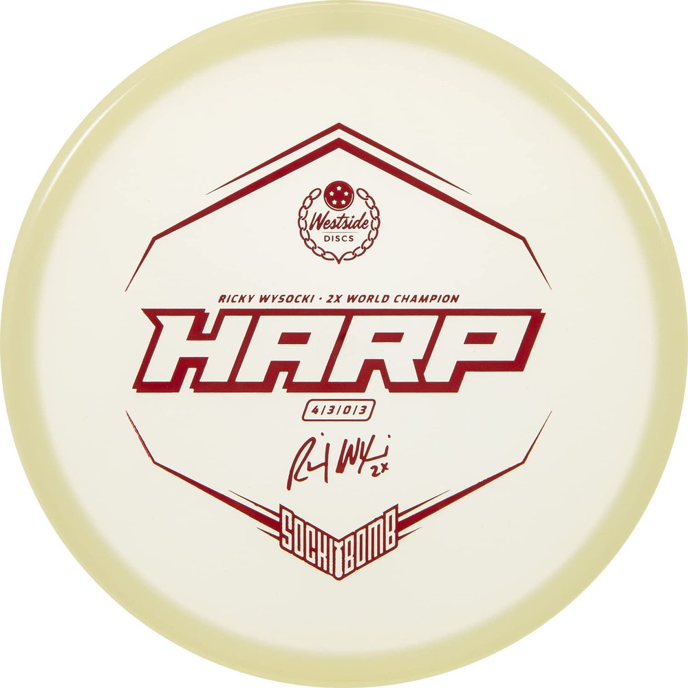 Dynamic Discs Ricky Wysocki Disc Series | 2X World Champion Ricky Wysocki Signature Stamped Discs | Sockibomb Disc Golf Discs (Moonshine Harp)