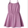 Bonny Billy Big Girls Spaghetti Straps Solid Cotton Kid Beach Dress 5-6 Years Purple-2 view 2