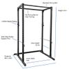 Nexo Power Rack 4x4 Power Cage - Workout Station Home Gym for Weightlifting Powerlifting and Strength Training with J Hooks and Spotter Pins view 2