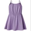 Bonny Billy Big Girls Spaghetti Straps Solid Cotton Kid Beach Dress 10-11 Years Purple-3 view 2