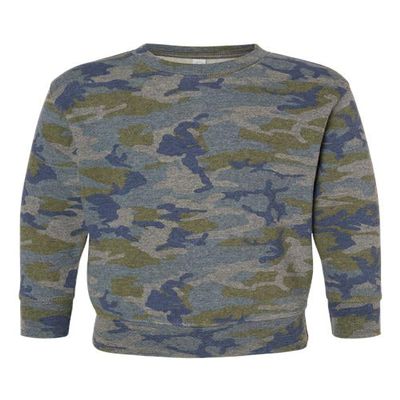 RABBIT SKINS Toddler Fleece Long Sleeve Pullover Sweatshirt, Vintage Camo, 2