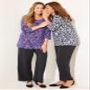 Catherines Women's Plus Size Petite Suprema Feather Together Tee - 3XWP, Black Grey Feather view 2