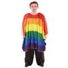 HPO Unisex LGBTQ Flag Tunic Poncho Rainbow Color Pride Costume | One Size Fits All | Made with 100% Synthetic Polyester Fabric view 2