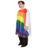 HPO Unisex LGBTQ Flag Tunic Poncho Rainbow Color Pride Costume | One Size Fits All | Made with 100% Synthetic Polyester Fabric view 3