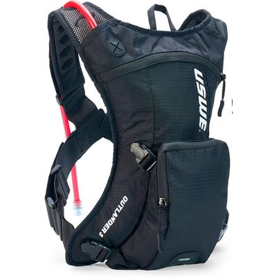 USWE Outlander 3L Extra Small Hydration Pack with 1.5L/50 oz Water Bladder, Hydration Backpack - Backpack for Cycling, MTB, Trail Running & More, Carbon Black