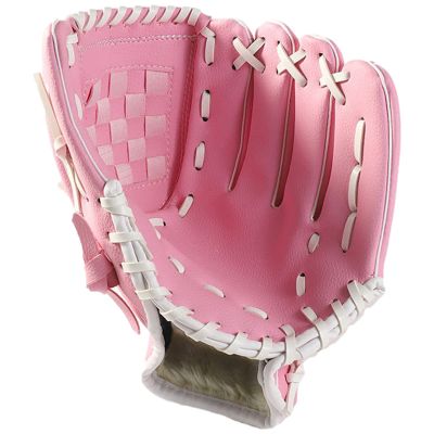 apott Baseball Glove 12.5IN Softball Gloves Softball Practice Equipment for Adult and Youth, Right Hand Throw Pink