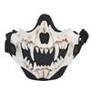 Tactical Half Face Fangs Mask Airsoft Mesh Mask Halloween Mask Skull Mask for CS Hunting Paintball Shooting Cosplay view 1
