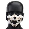 Tactical Half Face Fangs Mask Airsoft Mesh Mask Halloween Mask Skull Mask for CS Hunting Paintball Shooting Cosplay view 2