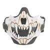 Tactical Half Face Fangs Mask Airsoft Mesh Mask Halloween Mask Skull Mask for CS Hunting Paintball Shooting Cosplay view 1
